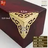 Protetores de Canto de Cobre Três Lados Estilo Antigo, Ferragens de Canto Estilo Chinês Novo, Acessórios de Cobre para Móveis, Protetores de Canto de Cobre Metálicos, Revestimento de Borda para Caixas de Madeira, Cantos Decorativos