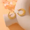Serie de Venta Caliente Transfronteriza Pendientes de Acero Inoxidable Que No Se Desvanecen Pendientes de Moda de Nicho Joyería Pendientes de Acero de Titanio Sentido Avanzado Pendientes Cabeza