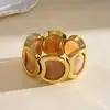 Pulseira patchwork geométrica em acrílico degradê vintage europeia e americana, pulseira retrô de alta qualidade para exportação, joia feminina única de nicho