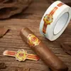 Pegatinas personalizadas de alta calidad para anillos de puros, con estampado de lámina dorada y gofrado