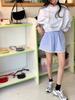 Corea del Sur Dongdaemun Verano Vintage Reductor de Edad Puntada Encaje Encaje Cintura Alta Combinación Perfecta Rayas Pantalones Anchos para Mujer