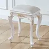 Taburete de tocador estilo europeo y americano, taburete de maquillaje, taburete cuadrado pequeño acolchado suave, silla para el hogar, taburete de manicura, taburetes para mesa de comedor de 45 cm de altura