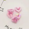 Color AB electrochapado agujero recto estrella hueca corazón a corazón corazón de melocotón cuentas sueltas DIY cadena de teléfono móvil colgante material decorativo con cuentas