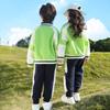 Roupas de jardim de infância primavera e outono alunos do ensino fundamental novo uniforme escolar esportes manga longa terno uniforme de classe infantil estilo faculdade azul