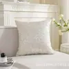 Fabricante de Fundas de Cojín de Chenilla Estilo Americano, Fundas de Cojín Jacquard Dorado, Fundas de Cojín con Patrón de Diamantes Geométricos para Comercio Exterior al por Mayor