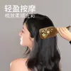 Pente de Almofada de Ar Pintado em Sândalo Dourado para Mulheres, Pente Especial para Alisar e Cuidar dos Cabelos para as Festas, como Lembrança para Mães e Idosos