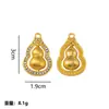 Método Antiguo Oro Mate Diamante Incrustado Colgante de Calabaza Nuevo Estilo Chino Fortuna y Prosperidad Hecho a Mano Tejido Collar Accesorios de Joyería DIY Fabricante Mayorista
