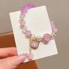 Pulsera de Cuentas Sanrio para Niños Pulsera de Hilo con Cuentas Glaseadas Kulomi para Niñas Cadena de Cristal para Niñas Joyería Estilo Nuevo