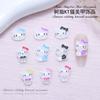 Accesorios de Arte de Uñas de Dibujos Animados de Moda Gato Kt Lazo de Resina 3D Piezas de Uñas Portátiles Decoraciones para Uñas