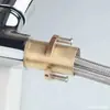 Accesorios para Grifo Fregadero de Cocina Lavabo Grifo de Agua Caliente y Fría Sujetadores de Grifo Cobre Acero Inoxidable Tuerca Antiaflojamiento Tapa de Fijación