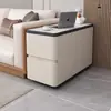 Gabinete Lateral para Sofá de Sala de Estar de Pie, Nuevo Estilo de Lujo, Gabinete Lateral de Gama Alta, Gabinete Estrecho Pequeño de Madera Maciza de 30 cm, Simple y Moderno