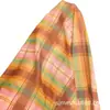 Tecido Malha Impressa 40D Poliéster Elástico Malha Impressa Estilo Férias de Verão Xadrez Camisa Base Vestido Tecido