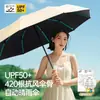 Guarda-chuva totalmente automático com 420 varetas, uso duplo para sol e chuva, guarda-sol dobrável reforçado resistente ao vento para homens, proteção UV