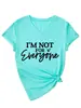 NO soy para todos. Camiseta de Manga Corta con Cuello en V Simple y Versátil para Mujer, Sitio Independiente Europeo y Americano de Ebay, para Exportación