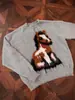 Suéter Jacquard de Piel Sintética de Visón para Invierno con Diseño de Caballo para Hombre, Estilo Retro Americano Perezoso, Suave y Cálido, Tejido de Punto Holgado con Cuello Redondo
