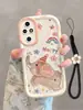 Capa de Celular para Xiaomi 14 Elefantinho Compatível para Mulheres, Silicone Redmi K30 Cobertura Total K40 Desenho K5 com Design de Cordão