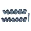 Juego de Herramientas para Reparación de Automóviles de 14 Piezas Extractor de Tuercas Herramienta para Quitar Tuercas Pernos Tornillos Llave de Vaso para Mantenimiento de Automóviles