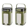 Luz de Camping Plegable de Cuatro Hojas con Doble Fuente de Luz para Carga Solar Transfronteriza, Lámpara de Iluminación de Emergencia para Exteriores Recargable de 90 grados