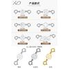 Fecho Duplo de Mola em Prata S925 Banho de Ouro 18K Fecho de Colar Conector de Pulseira Acessórios de Fecho para Joias Feito à Mão DIY
