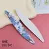 Manicura lima de uñas con impresión en forma de sauce tipo recorte frotado estilo pintura china tradicional flor de color tira de pulido frustración herramienta para quitar uñas