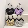 Bolsa de Hombro Tote de Gran Capacidad Tendencia Estilo Coreano para el Trabajo y el Viaje con Borla y Lentejuelas Nuevo Primavera 2026