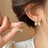 Pendientes de cereza con piedra de ojo de gato, dulces y exquisitos, con broche de plata s925, bonitos y modernos pendientes de viajero frecuente, nuevos y combinables.