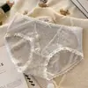 Calcinhas Femininas de Renda Coreana Antibacteriana 10A, Estilo Puro Desejo, Tanga Sexy com Forro de Seda para Meninas, Novo Modelo