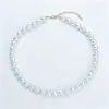 Collar de Perlas Redondas de Alta Calidad para Mujer, Clásico y Sencillo, Cadena Versátil para la Clavícula, Accesorio de Cuello de Moda y Elegante