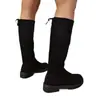 Botas largas de gamuza, nueva colección otoño/invierno 2026, cómodas y versátiles, de tacón bajo transfronterizas, talla grande, botas retro de caña alta