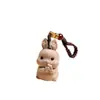 Doce Llaveros del Zodiaco con Tallados en Madera para Llaves del Coche: Rata, Buey, Tigre, Conejo, Dragón, Serpiente, Caballo, Oveja, Mono, Gallo, Perro, Conejo