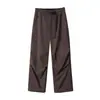 Pantalones Cargo Estilo Funcional Otoño/Invierno 2026 para Mujer Cintura Elástica Pierna Recta Suelta Pantalones Casuales Cálidos Con Felpa Pantalones de Paracaidista Múltiples Colores
