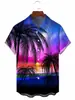 Estación Independiente Moda Masculina Transfronteriza Camisa Hawaiana de Manga Corta de Moda Camisa con Impresión Digital 3D Transfronteriza
