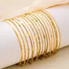 Collar de Acero de Titanio Chapado en Oro Real Cadena Pura Cadena Sola Cadena de Labios que No se Desvanece Cadena con Forma de O Sello de Acero de Marca