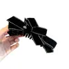 Pinza para Coleta de Terciopelo con Lazo de Lujo Ligero Pinza Horizontal Perezosa Pinza de Estilo Celebridad Mismo Estilo que Influencer Pinza de Plátano
