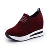 2019 Otoño Nuevo Casual Suela Gruesa para Mujer Punta Redonda Gamuza Zapatillas Planas con Aumento de Altura Zapatos Deportivos para Mujer