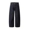 Jeans de pierna recta de moda para hombre de color original retro americano transfronterizo con hebilla de París, corte limpio, holgados, pierna ancha, hasta el suelo