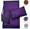 Esterilla de Palmera de Coco con Hebilla Triangular, Cojín de Cáscara de Trigo Sarraceno Perforado con Aguja, Esterilla de Yoga para Pies Perforada con Agujas de Masaje