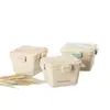 Lonchera portátil saludable para exteriores para trabajadores de oficina, lonchera con aislamiento de compartimentos de fibra de trigo, lonchera japonesa para sushi para estudiantes