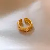 Anillo de Rama de Circonia Morada Chapado en Oro Real de 18 Quilates, Anillo de Hoja de Circonia, Estilo de Nicho de Alta Gama, Anillo para el Dedo Índice, Accesorio de Mano Dulce de Lujo Ligero