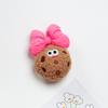 Lindo lazo de galleta de celebridad de Internet de peluche de dibujos animados, broche de bricolaje, horquilla, accesorios, calcetines, zapatillas, accesorios