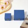 Caixa de embalagem de joias de luxo leve de alta qualidade caixa de armazenamento deslizante para brincos e anéis hot stamping logotipo de pulseira de cristal amostra