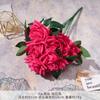 Atacado flor artificial 7 cabeça ângulo rosa flor falsa decoração de casamento adereços de foto ins comércio exterior transfronteiriço buquê de rosas