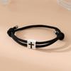 Pulsera de cuerda de mano de Milán ajustable con cruz de aleación nueva de Europa y Estados Unidos para hombres y mujeres, joyería al por mayor exclusiva transfronteriza