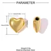 Corazón de Melocotón Pulido Fino DIY Cuentas de Acero Inoxidable Hechas a Mano para Mujeres con Cuentas de Huella de Perro con Diamante Pulsera Joyería de Acero de Titanio