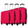 Trolley Transfronterizo Maleta Retráctil Unisex Cierre de Cremallera Contraseña Maletín de Abordaje Material ABS Patrón de Malla Maleta