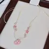 Doce Feriado~ Colar de Contas Concha Dopamina para Mulheres, Design de Nicho, Corrente para Clavícula Litorânea, Acessório para Passeio de Verão
