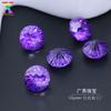Wuzhou Gema Violeta Fuegos Artificiales Corte Zircón Redondo Crisantemo Cortado 8mm Gema Artificial Pequeño Libro Rojo Venta Caliente