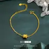Loja de ouro com o mesmo estilo de pulseira de cintura fina olho de gato dourado areia pingente Passepartout pulseira olho de gato escovado moda versátil presente
