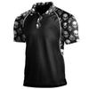 Estación Independiente de Comercio Exterior Explosiones Europeas y Americanas Camiseta de Verano para Hombre Sudadera con Cuello Campana de Manga Corta Suelta para Exteriores Camiseta POLOT