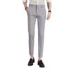 Pantalones casuales para hombre, primavera y otoño, finos, holgados, rectos, recortados, negros, para negocios, profesionales, sencillos, para traje.